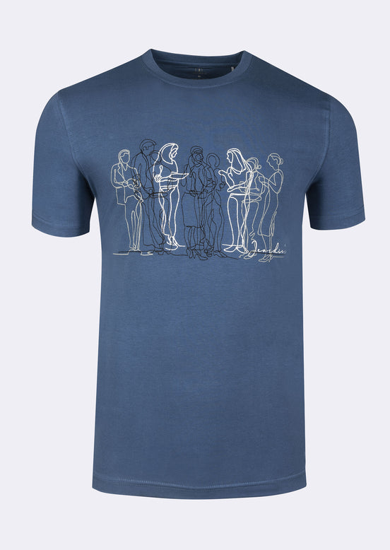 Indigo Crew Neck T-shirt