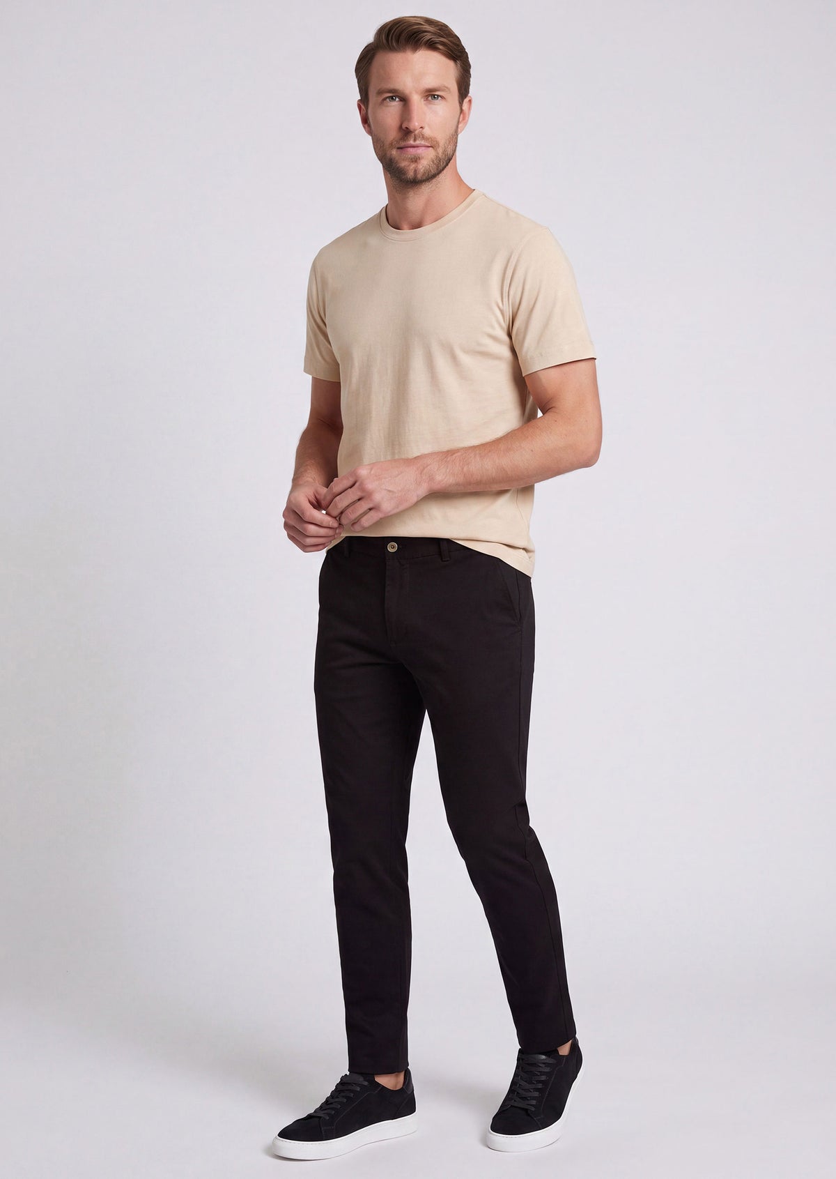 Beige Crew Neck T-shirt