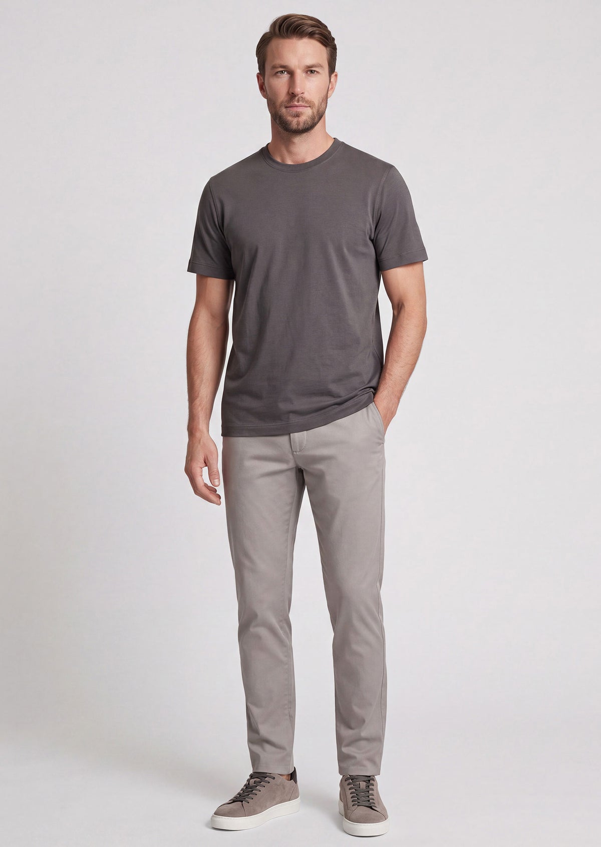 Grey Crew Neck T-shirt