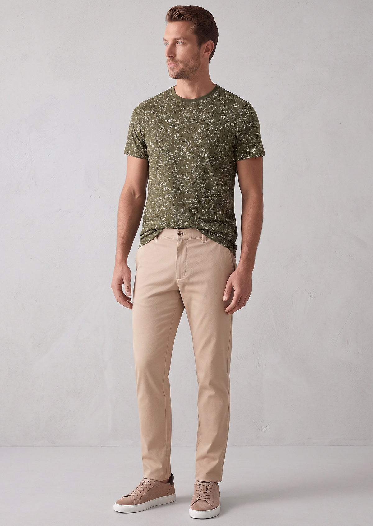 Khaki Crew Neck T-shirt