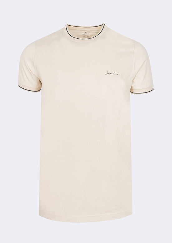 Light Beige Crew Neck T-shirt