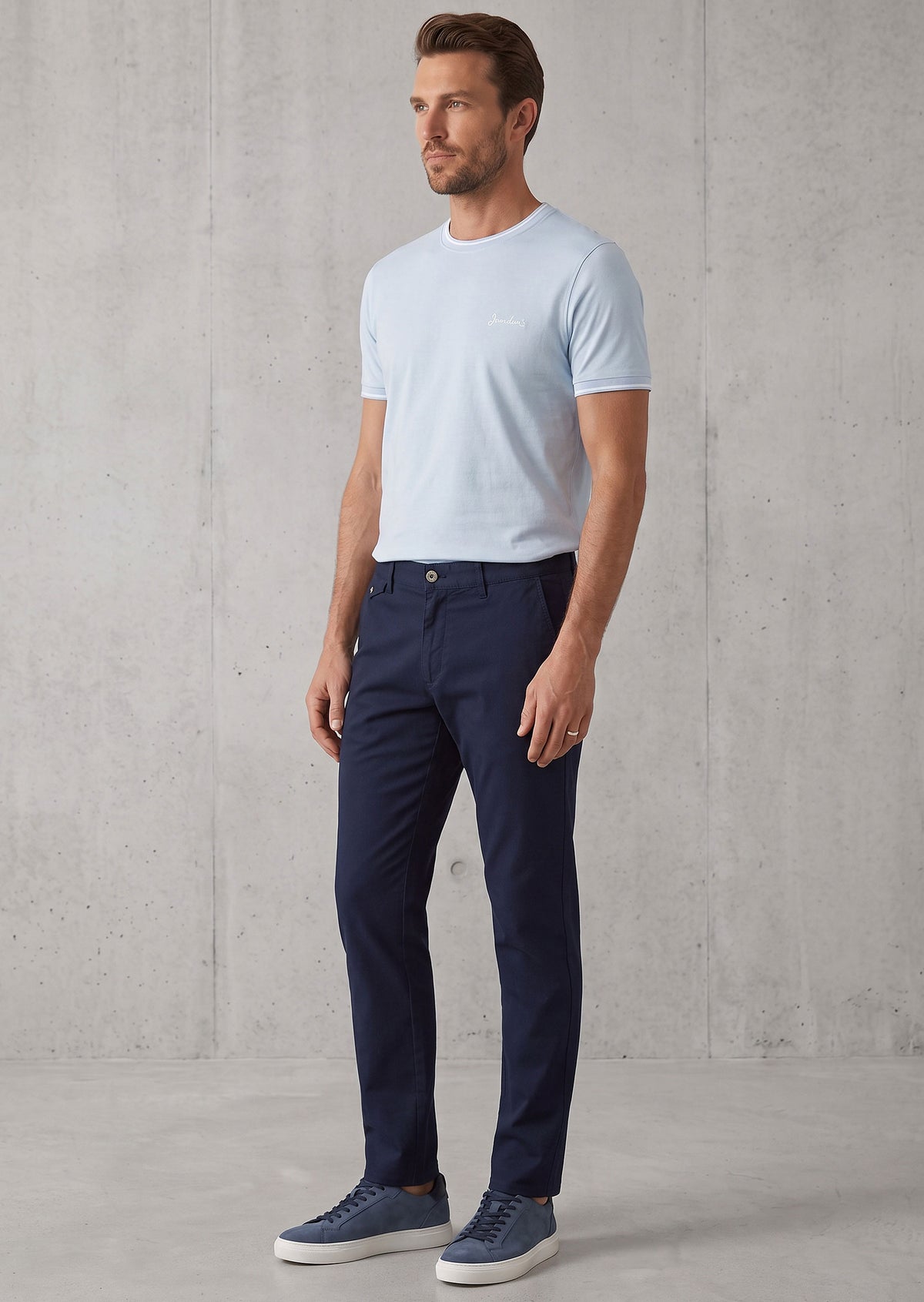 Light Blue Crew Neck T-shirt