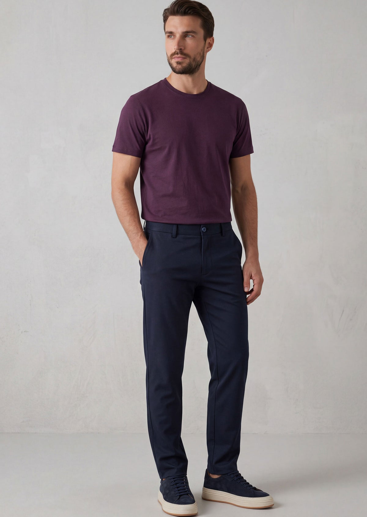Purple Crew Neck T-shirt