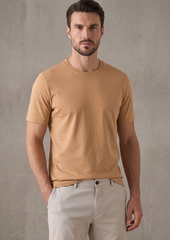Camel Crew Neck T-shirt