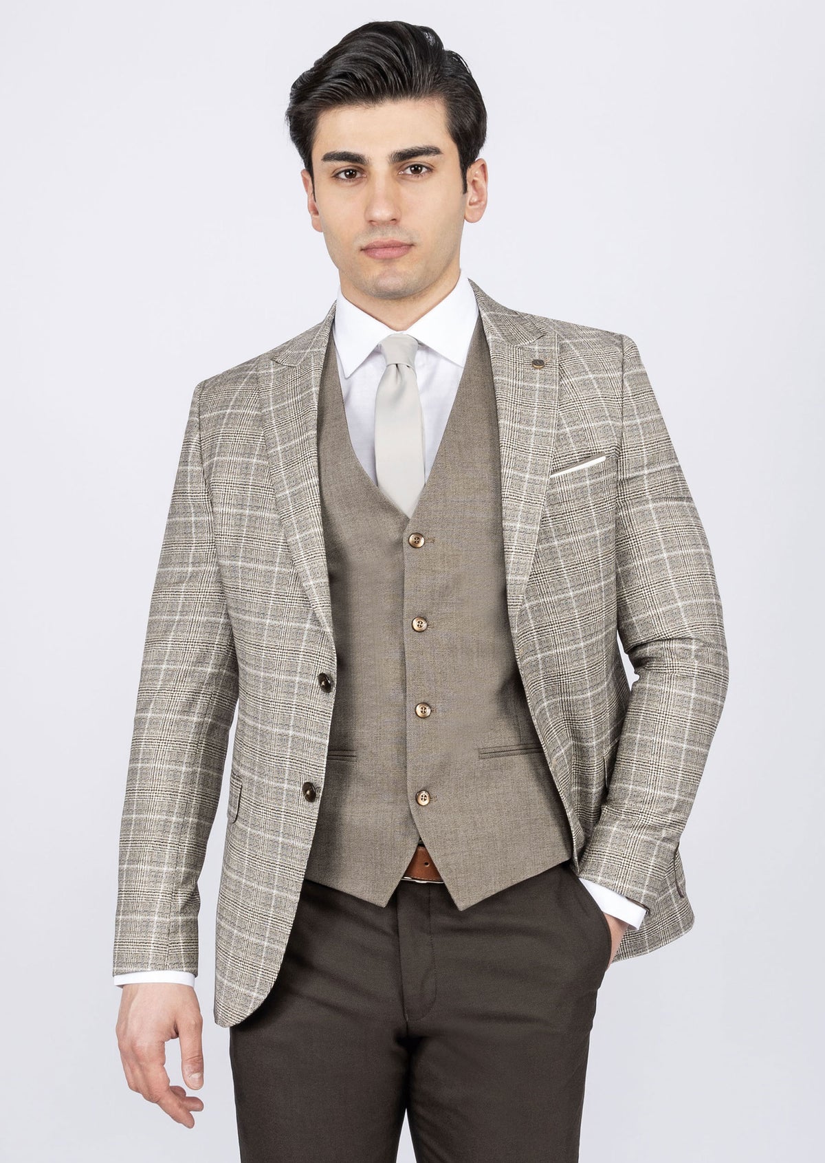 Brown Three-Piece Suit