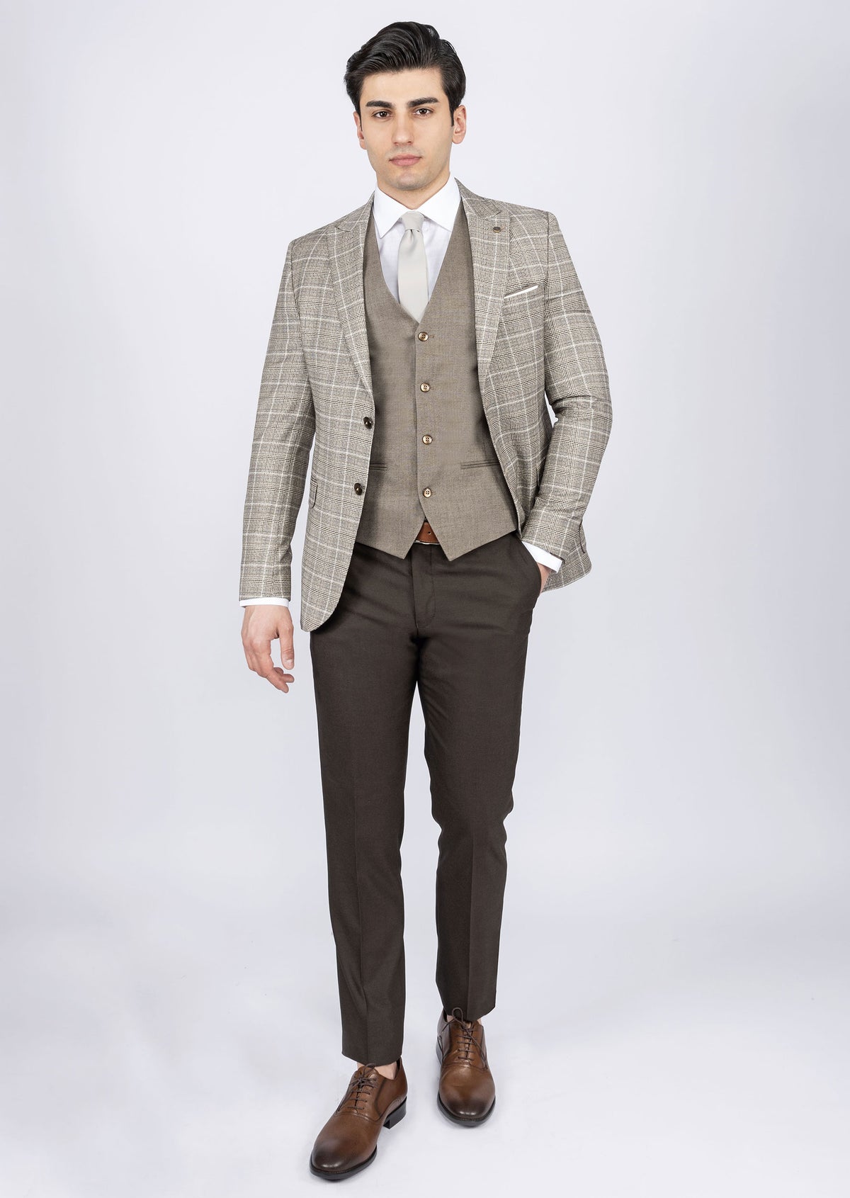 Brown Three-Piece Suit