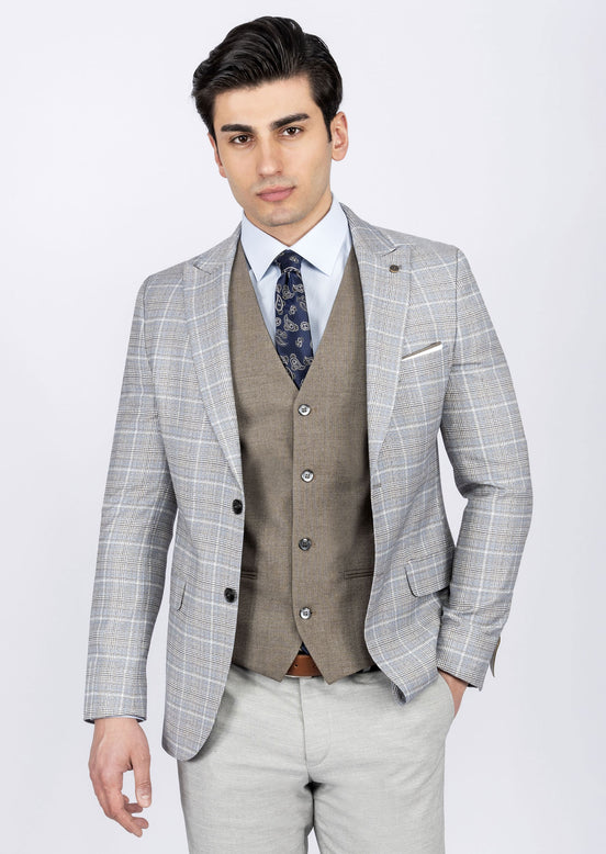 Light Blue Three-Piece Suit