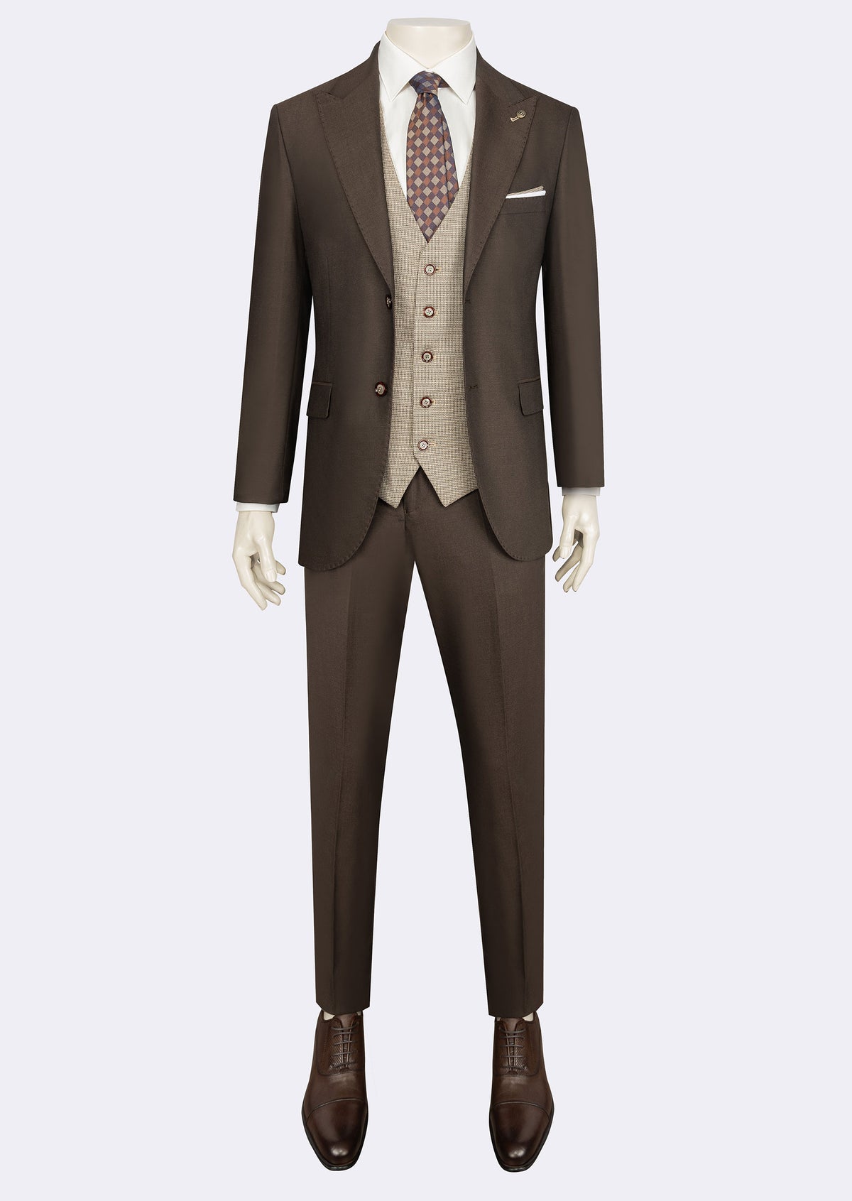 Brown Three-Piece Suit