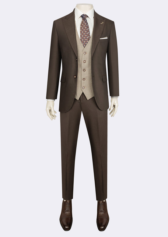 Brown Three-Piece Suit