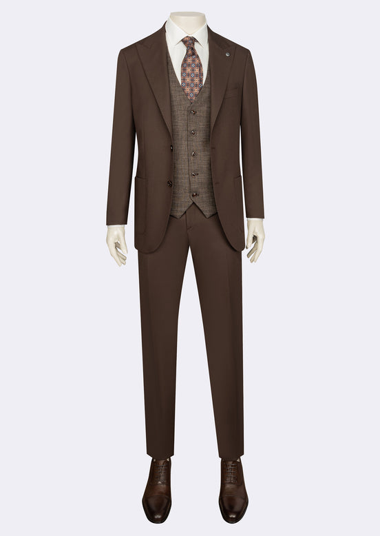 Brown Three-Piece Suit