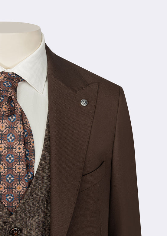 Brown Three-Piece Suit