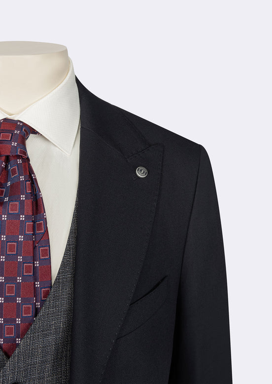 Dark Navy Three-Piece Suit