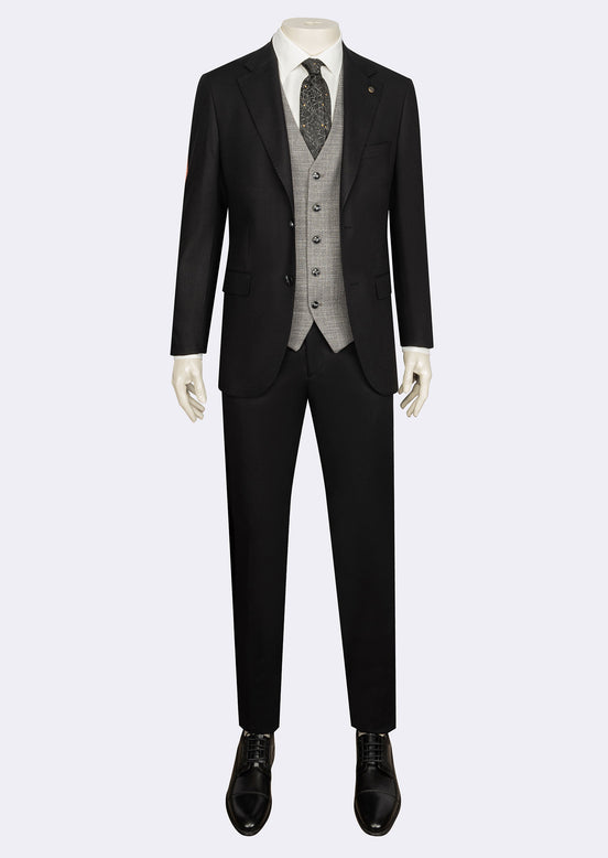 Black Three-Piece Suit