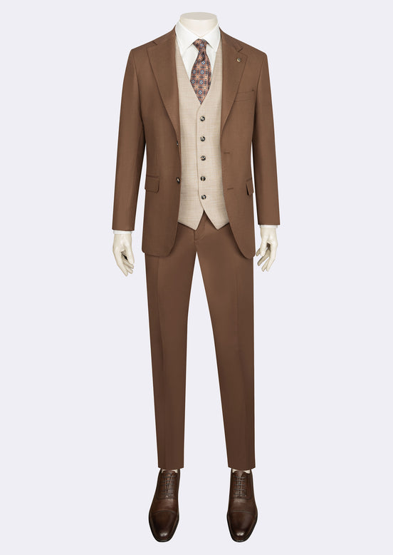 Brown Three-Piece Suit