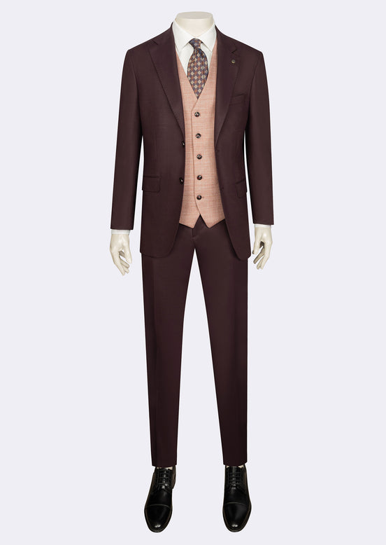 Burgundy Three-Piece Suit