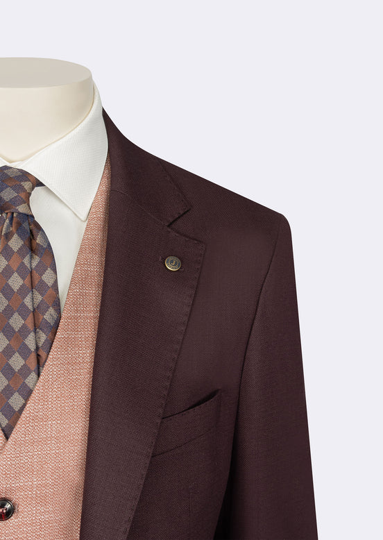 Burgundy Three-Piece Suit