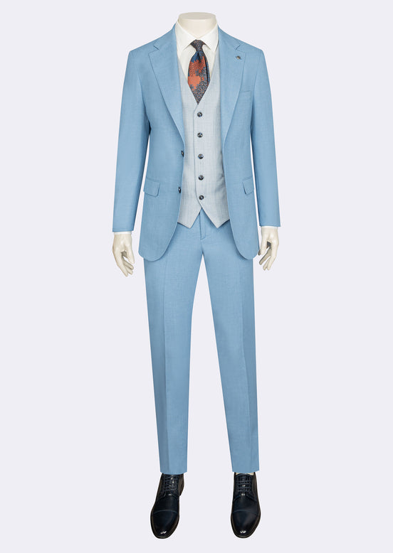 Blue Three-Piece Suit