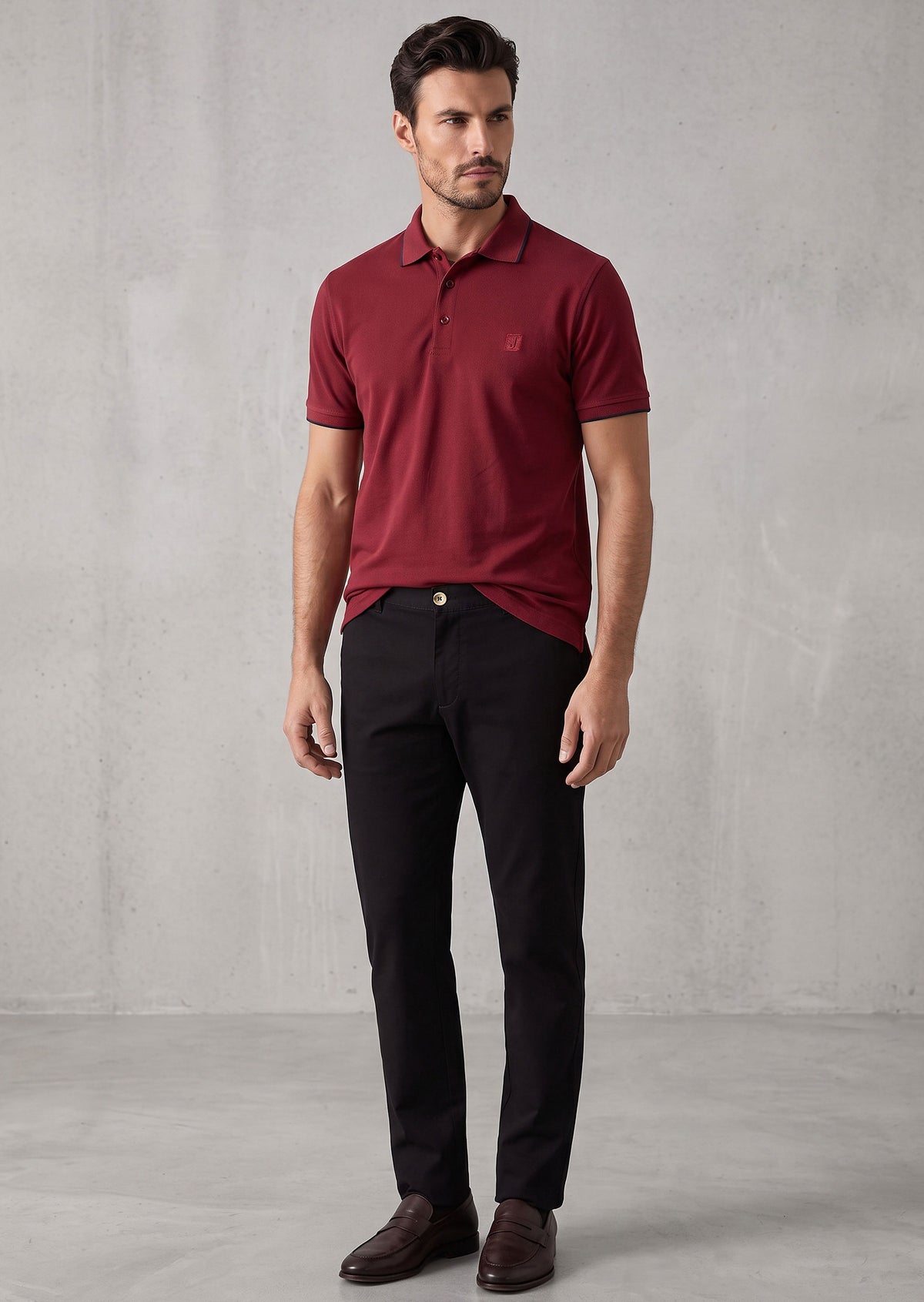 Burgundy Polo T-Shirt