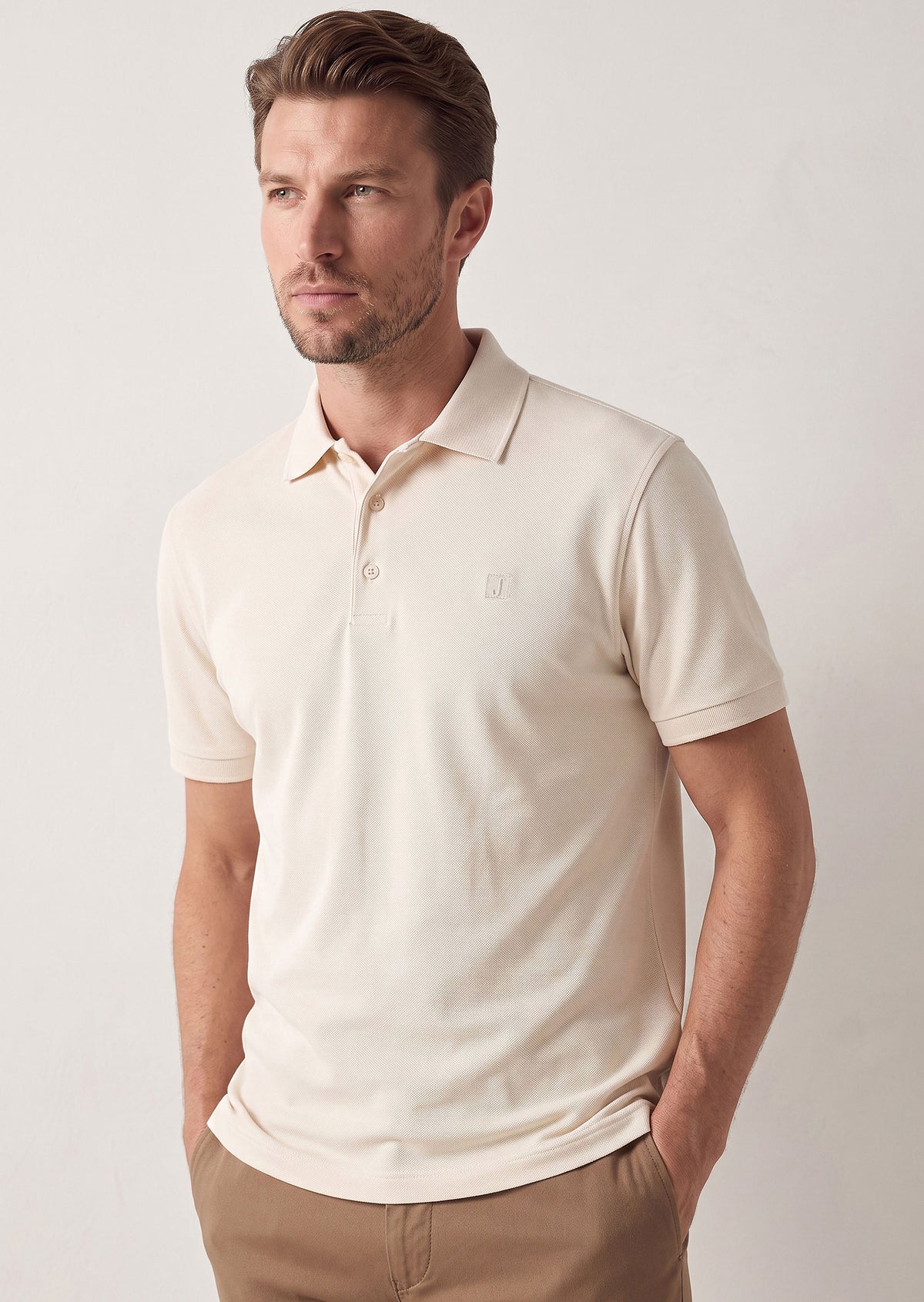 Beige Polo T-Shirt
