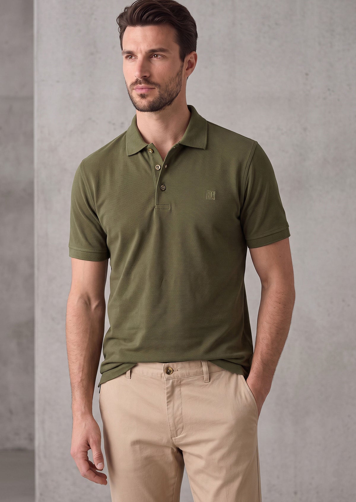 Khaki Polo T-Shirt