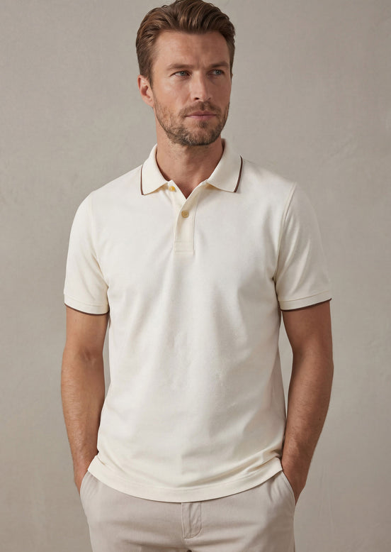Cream Polo T-Shirt