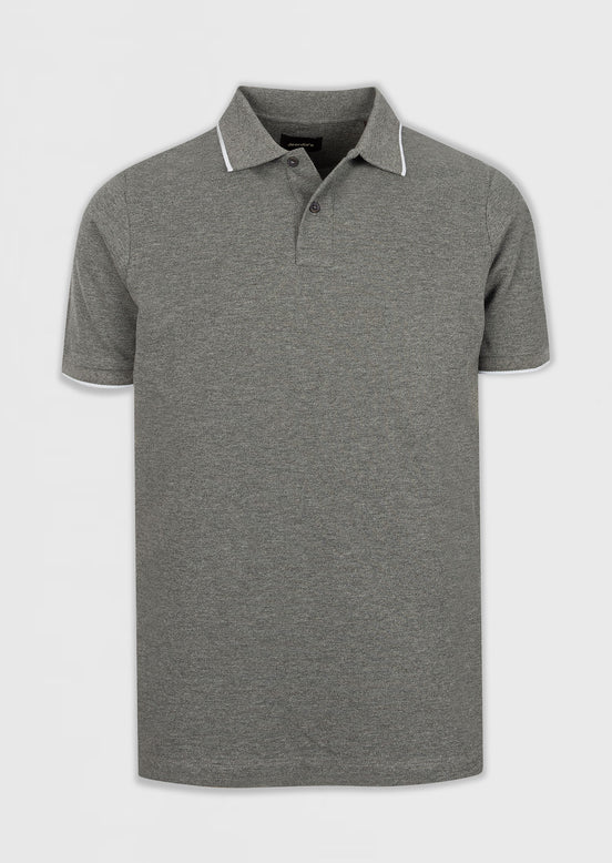 Anthracite Melange Polo T-Shirt