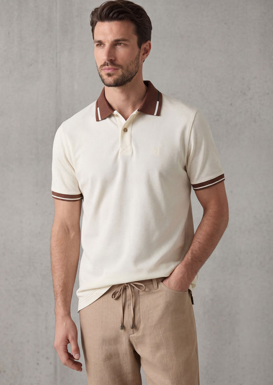 Cream Polo T-Shirt
