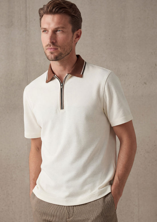 Cream Polo T-Shirt