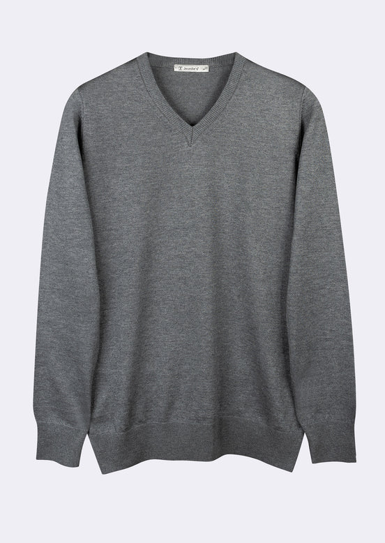 Dark Grey Melange Knitwear