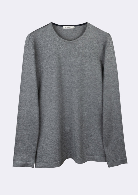 Dark Grey Melange Knitwear