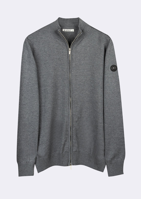 Dark Grey Melange Knitwear