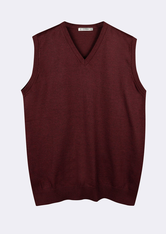 Dark Burgundy Melange Knitwear