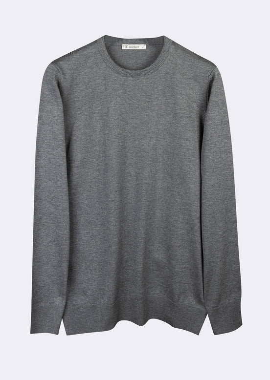 Dark Grey Melange Knitwear