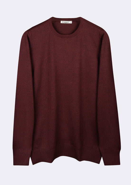 Dark Burgundy Melange Knitwear
