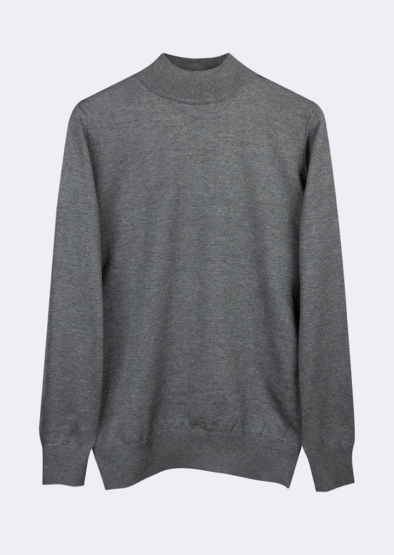 Dark Grey Melange Knitwear