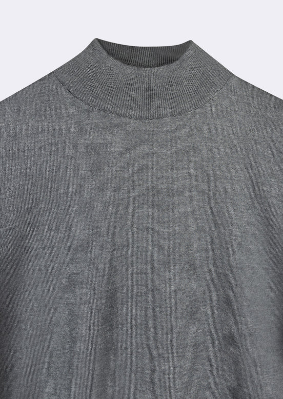 Dark Grey Melange Knitwear