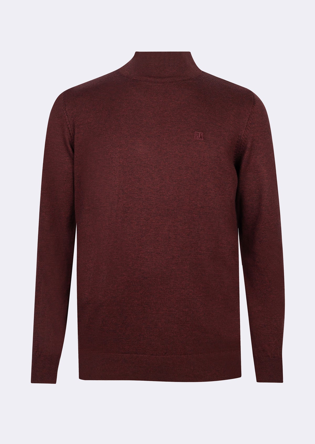 Dark Burgundy Melange Knitwear