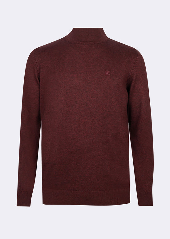 Dark Burgundy Melange Knitwear