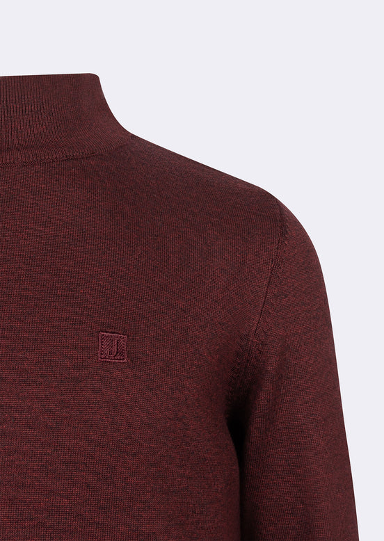 Dark Burgundy Melange Knitwear