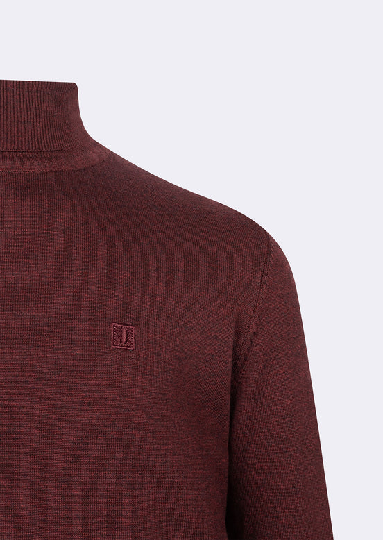 Dark Burgundy Melange Knitwear