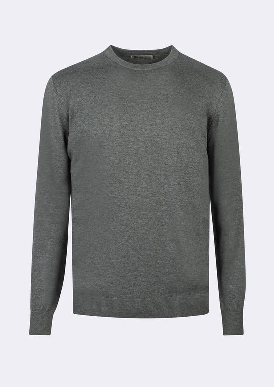 Dark Grey Melange Knitwear