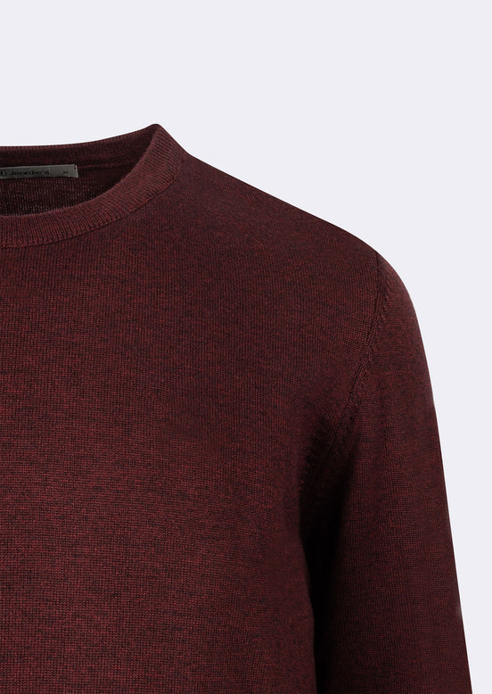 Dark Burgundy Melange Knitwear