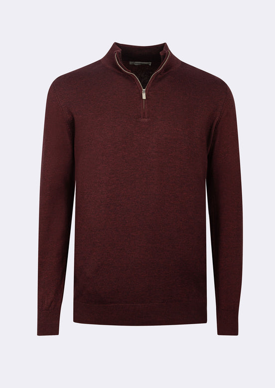 Dark Burgundy Melange Knitwear