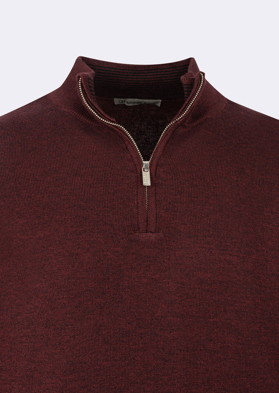 Dark Burgundy Melange Knitwear