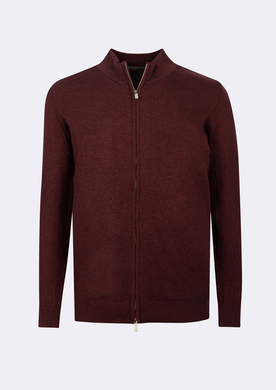 Dark Burgundy Melange Knitwear