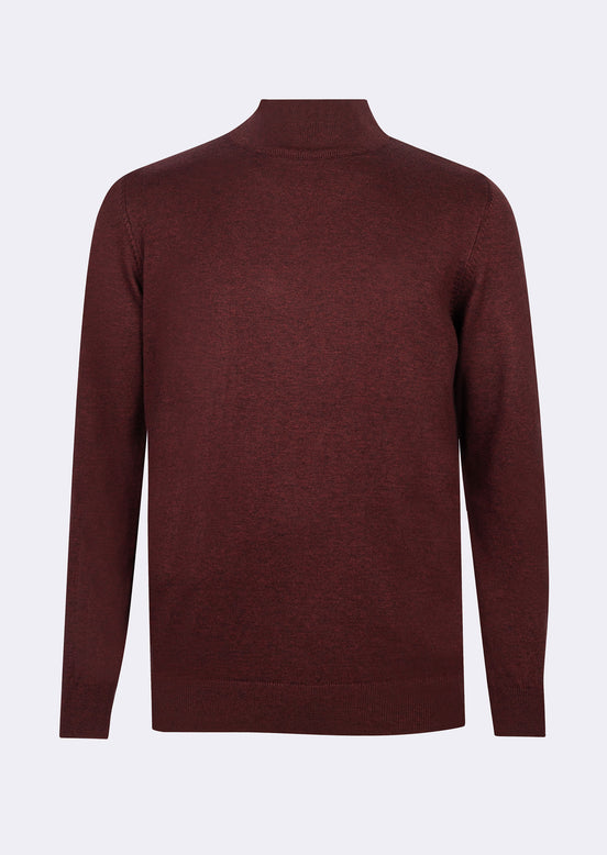 Dark Burgundy Melange Knitwear
