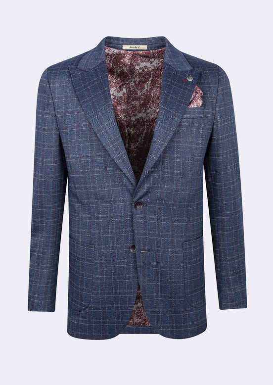 Navy - Burgundy Blazer