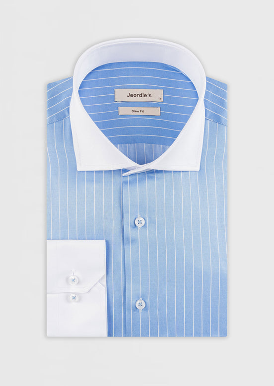 Blue - White Long Sleeve Shirt