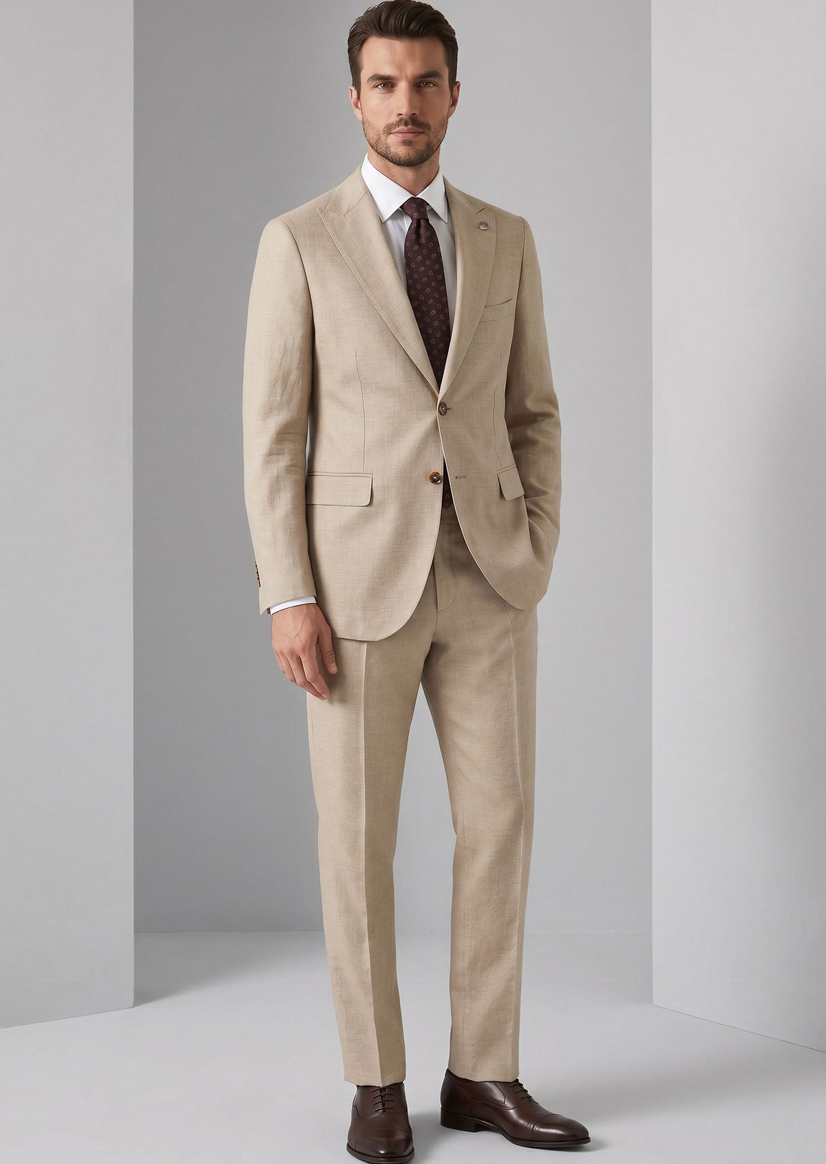 Dark Beige Suit
