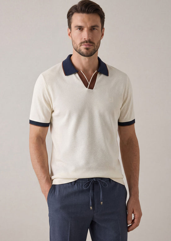 Cream Polo T-Shirt
